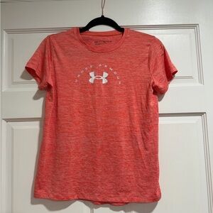Under Armour Kid’s Heathered Coral Short-Sleeve Tee
